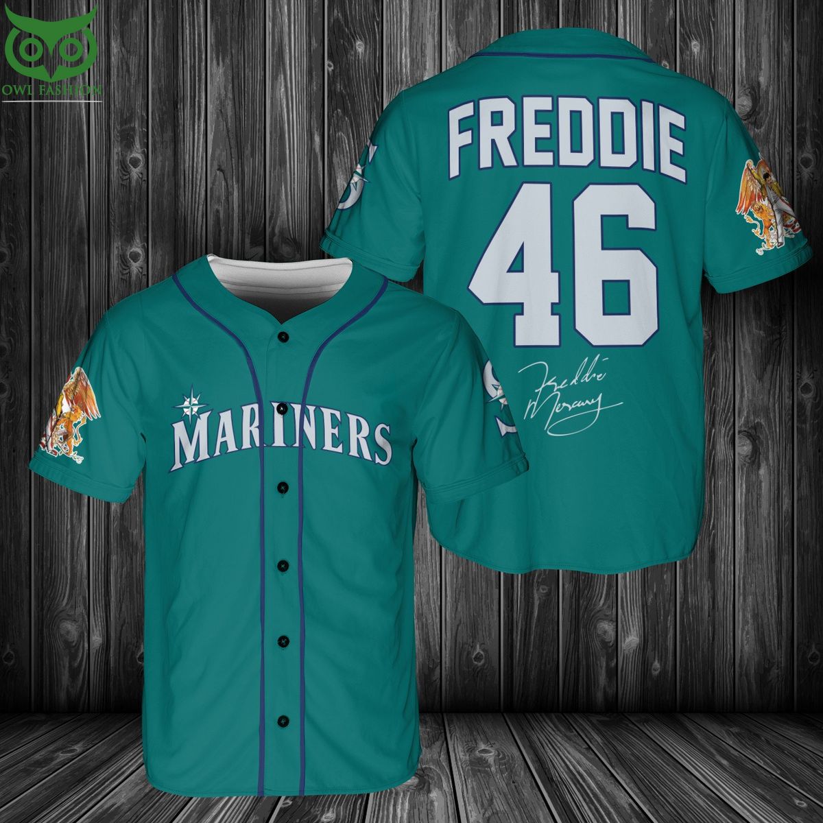 Freddie Mercury X Seattle Mariners Baseball Jersey Shirt