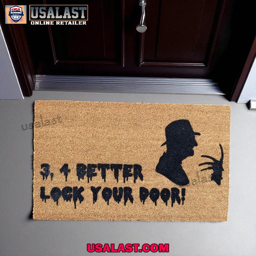 Freddy Krueger Better Lock Your Door Coir Doormat
