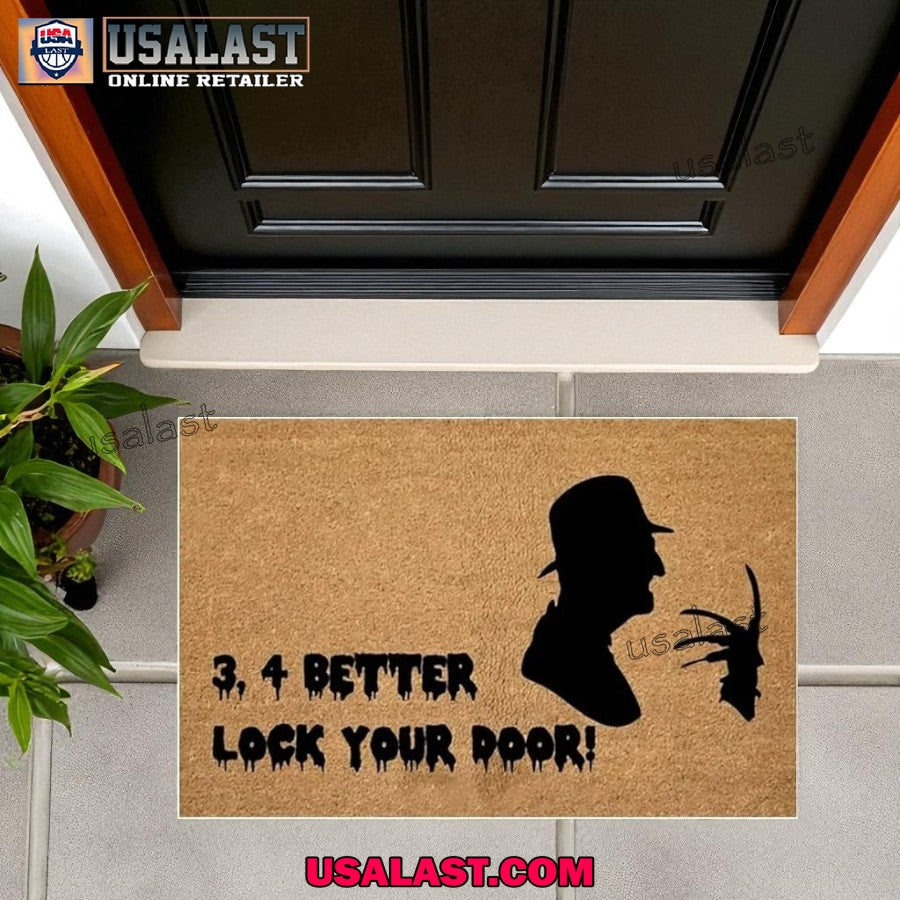 Freddy Krueger Better Lock Your Door Coir Doormat