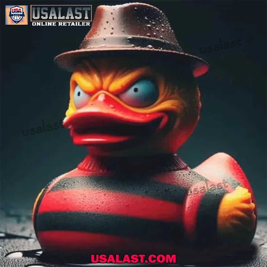 Freddy Krueger Halloween Horror Duck Resin Ornament
