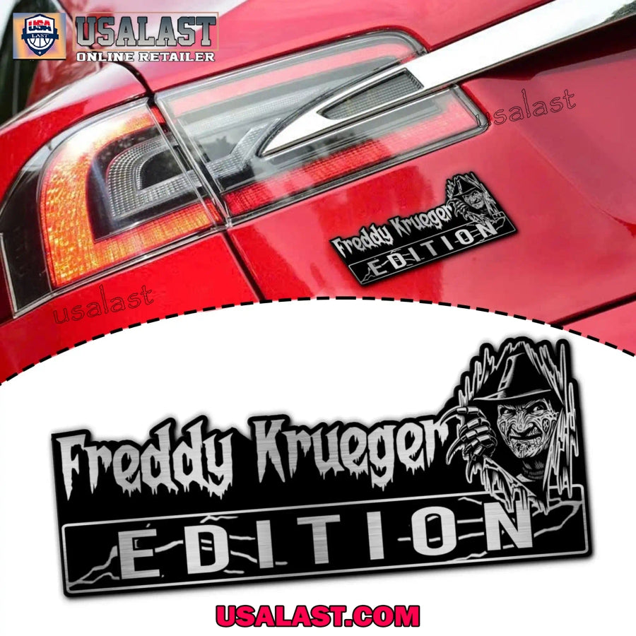 Freddy Krueger Peeking 3D Car Badge Sticker