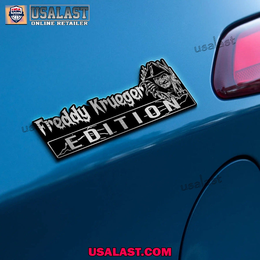 Freddy Krueger Peeking 3D Car Badge Sticker