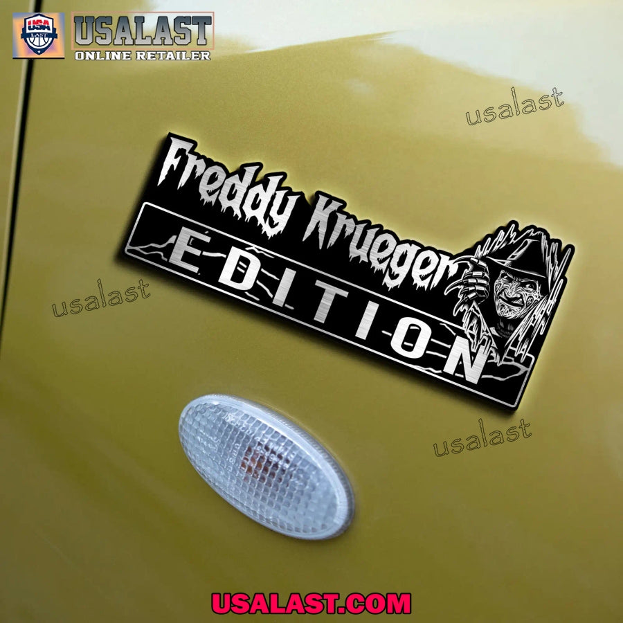 Freddy Krueger Peeking 3D Car Badge Sticker