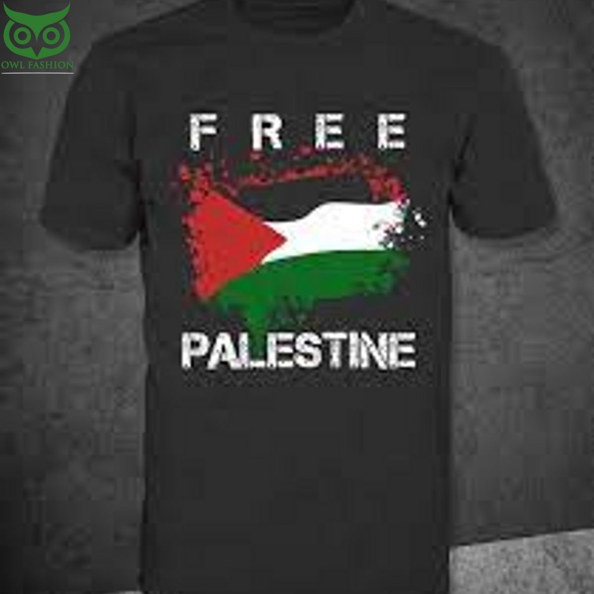 Free Palestine t shirt with grunge flag Against Israel