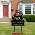 Frog Fuck Around And Find Out Garden Guardians Yard Sign