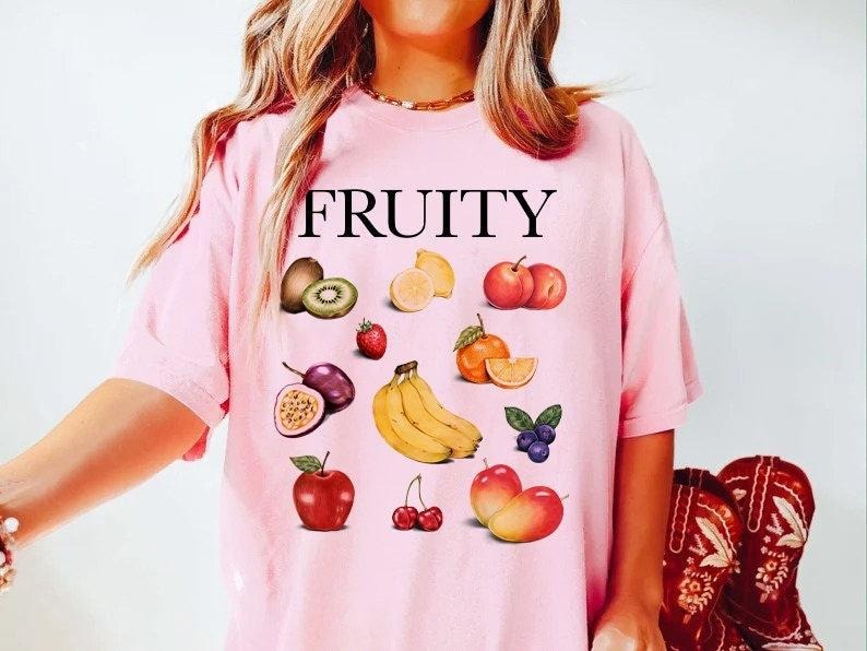fruity shirt | fruity lesbian shirt | strawberry cottagecore shirt | strawberry aesthetic | lesbian shirt | funny lesbian...