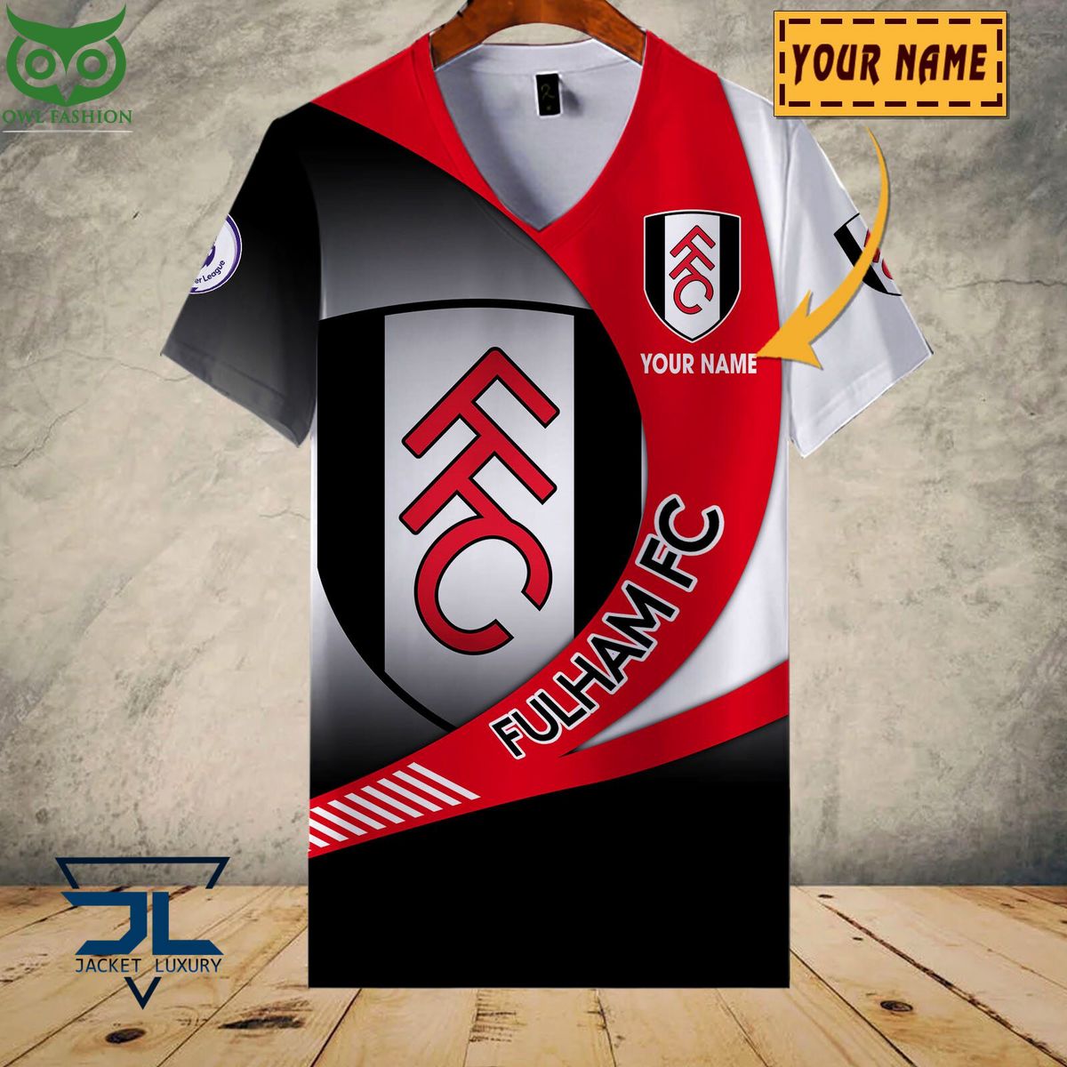 Fulham F.C Premier League 2023 Customized 3D Polo Tshirt