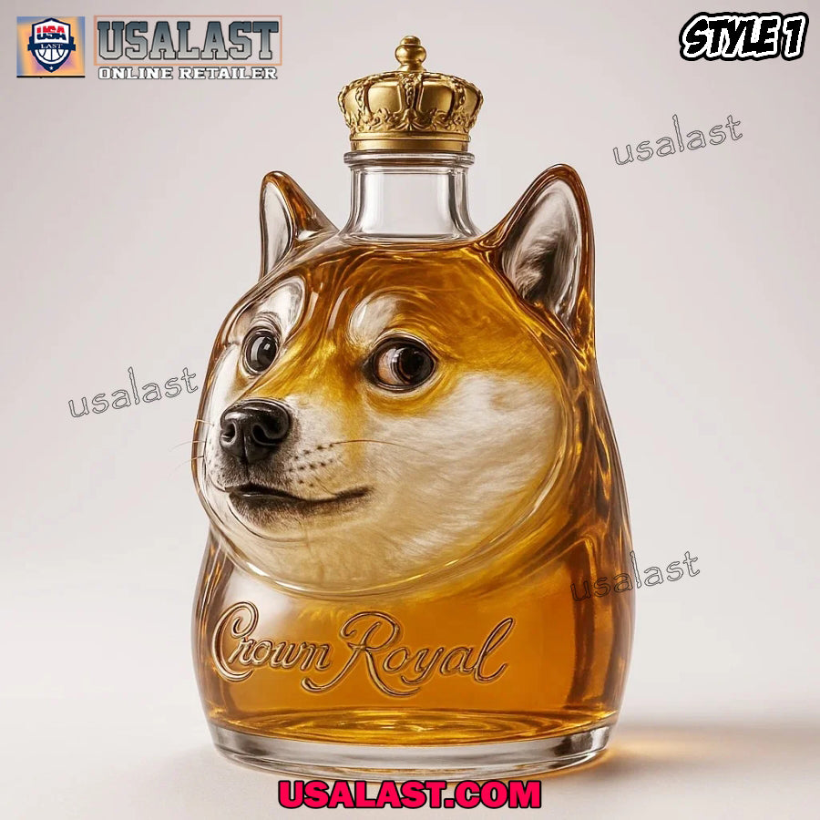 Funny Dogecoin Trending Whisky Bottle