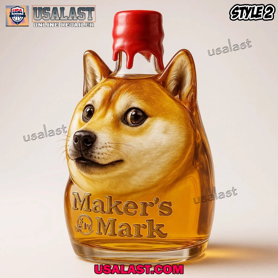 Funny Dogecoin Trending Whisky Bottle