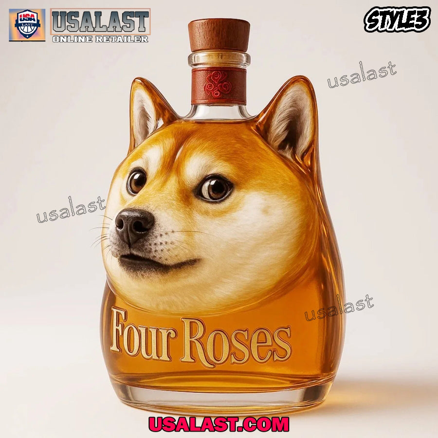 Funny Dogecoin Trending Whisky Bottle