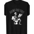funny doing dad mens Lightsaber brand shirt novelty graphic crewneck short sleeve top regular fit black humorous skeleton...