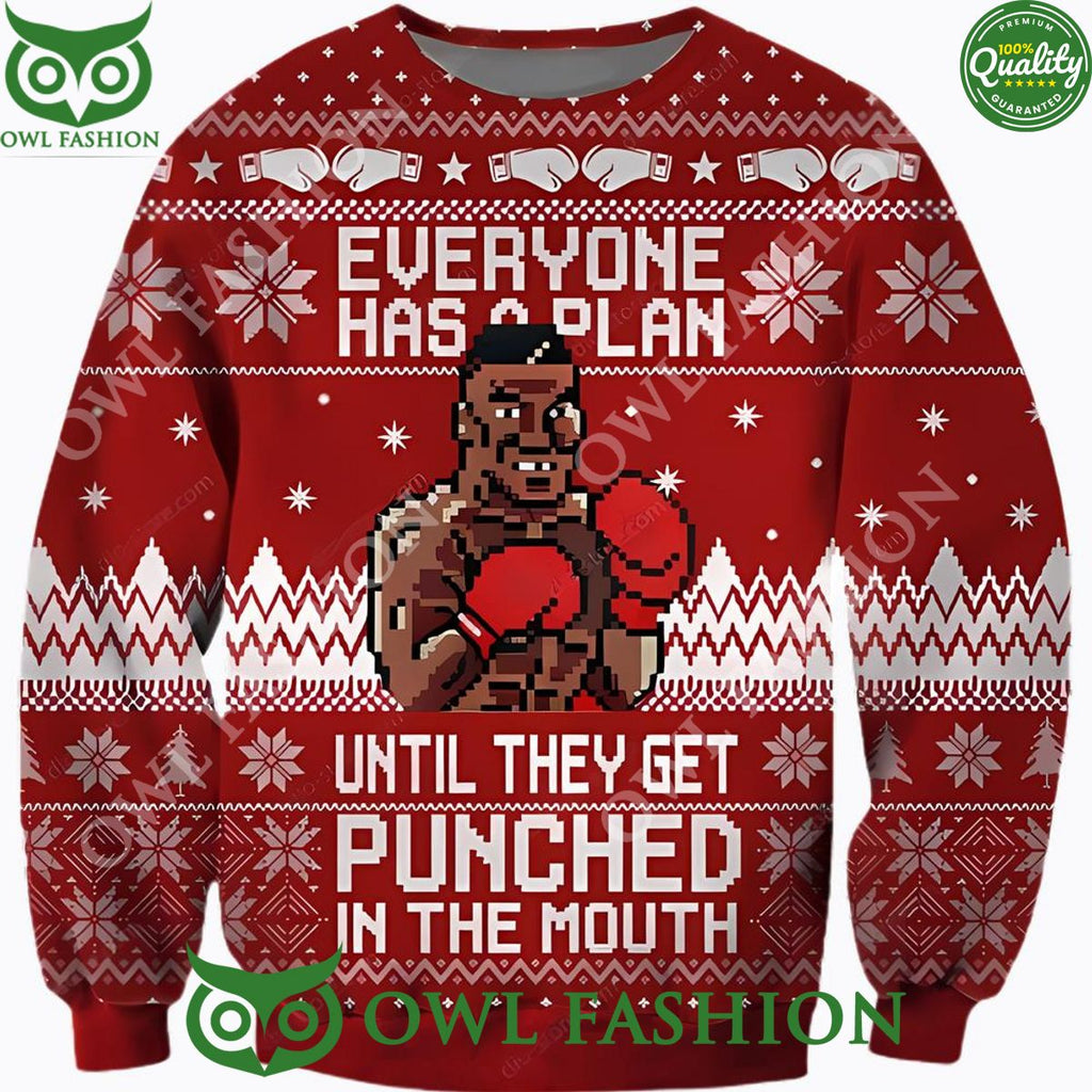 Funny Mike Tyson Ugly Sweater Jumper All Over Print Christmas Gift
