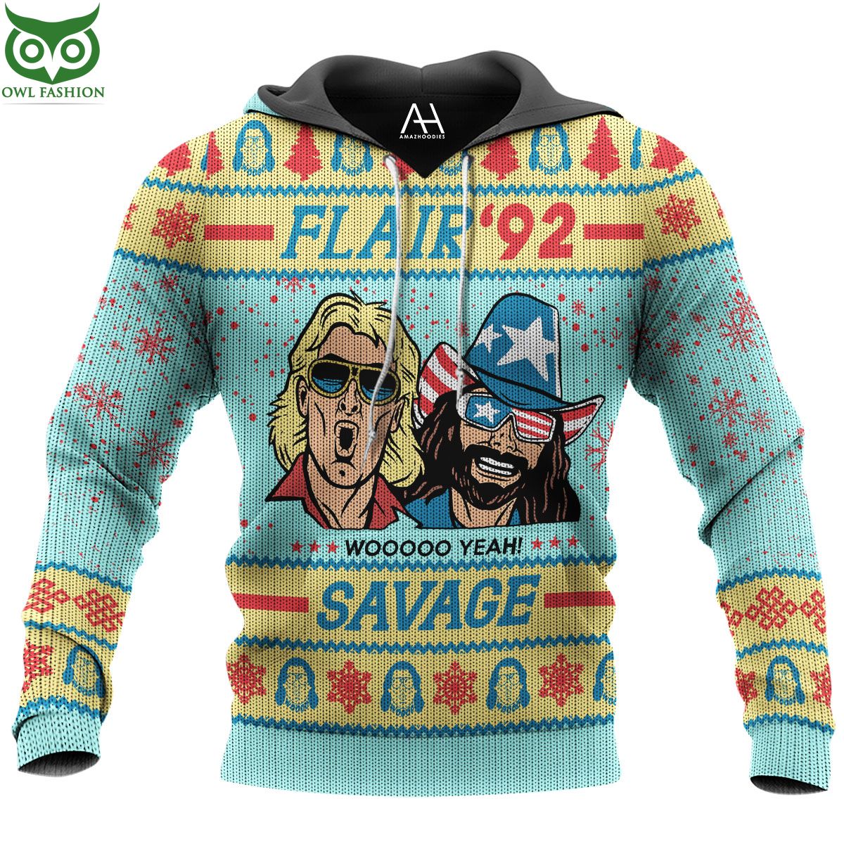 Funny RIC Flair 92 Savage Woo Ugly Sweater Jumpers