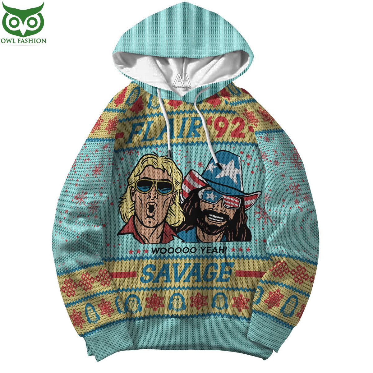 Funny RIC Flair 92 Savage Woo Ugly Sweater Jumpers