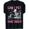 funny skeleton can Swoosh pet that dog halloween Lightsaber brand shirt 100 cotton short sleeve crew neck non washable...