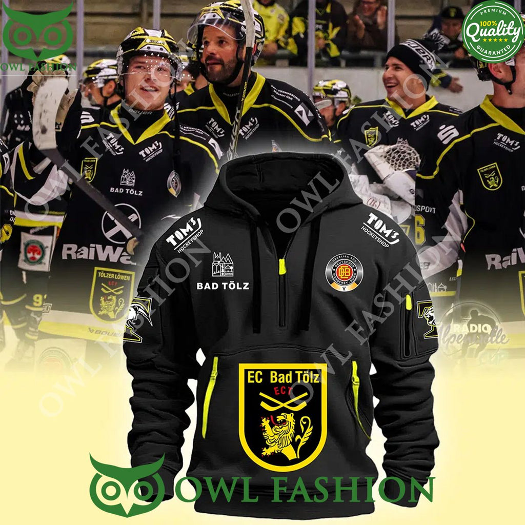 Tolzer Lowen logo ice Hockey EC Bad Tolz Half zipper Hoodie