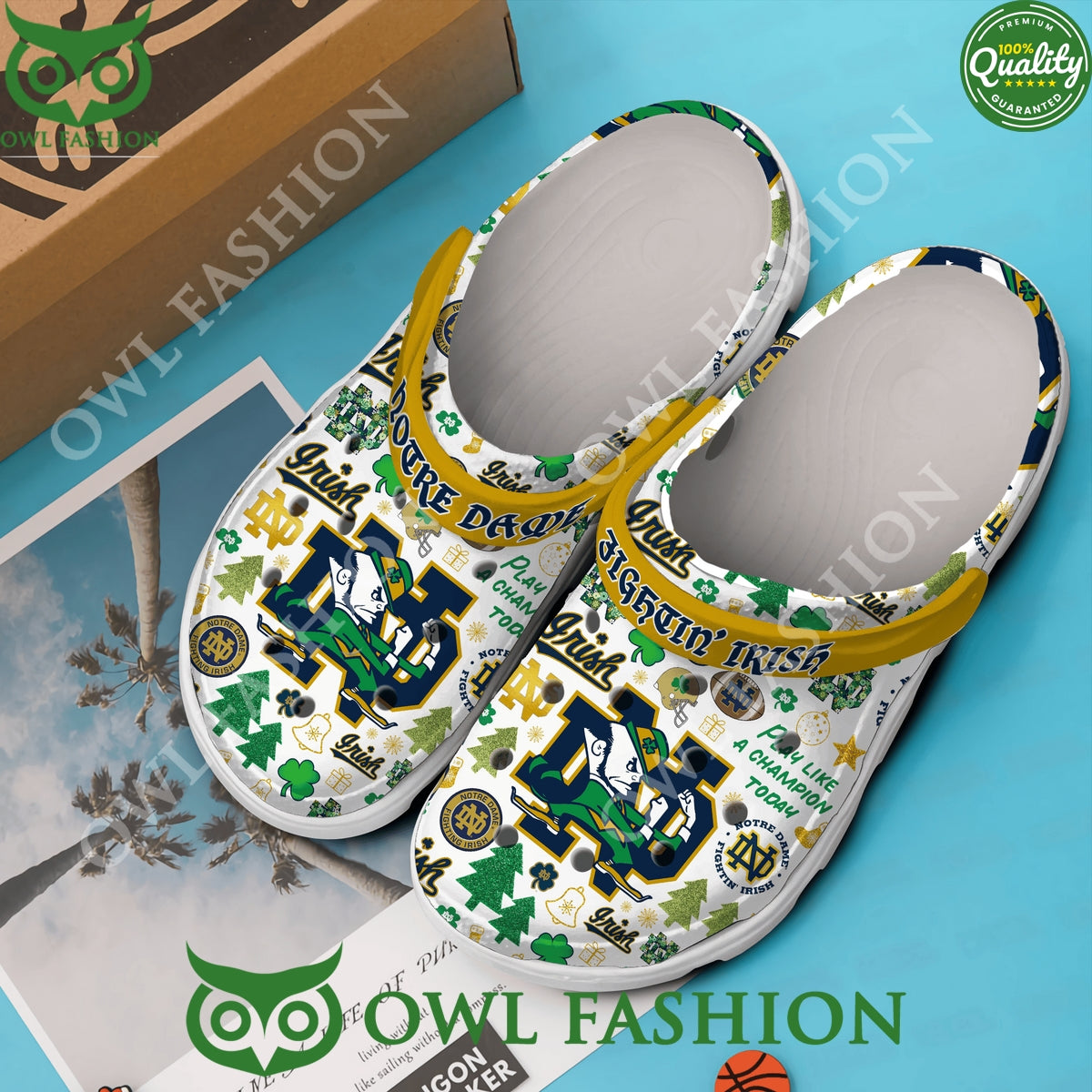 Notre Dame Fighting Irish Logo Mascot Clogs