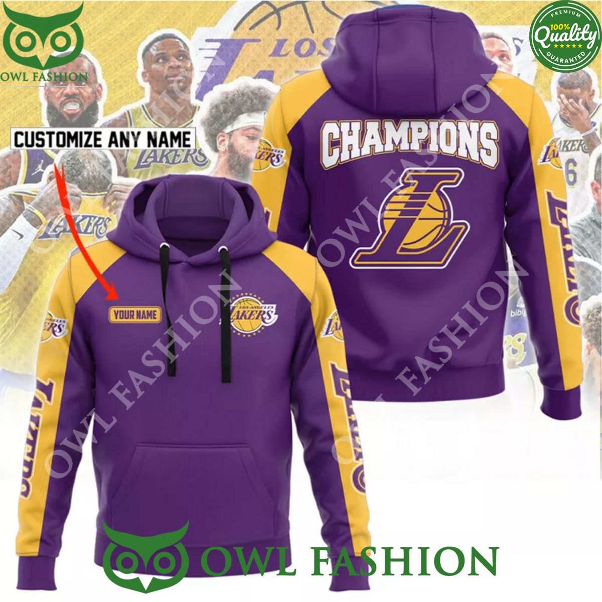 Game Night Experience winners Los Angeles Lakers NBA custom hoodie