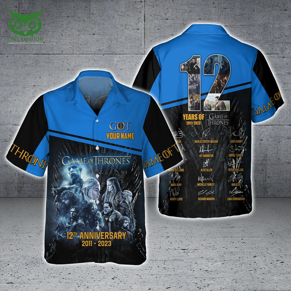 Game of Thrones 12th Anniversary Personalized 3D Tshirt Hoodie Longsleeves