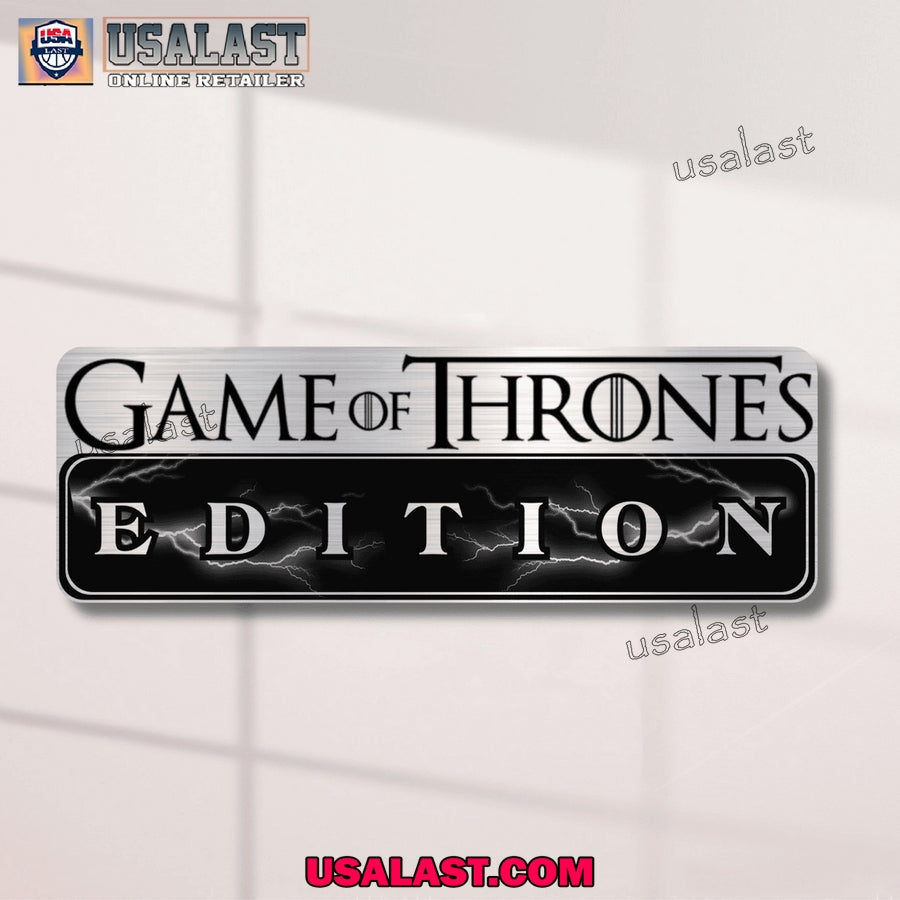 Game Of Thrones Edition Laser Engraved Car Name Badge