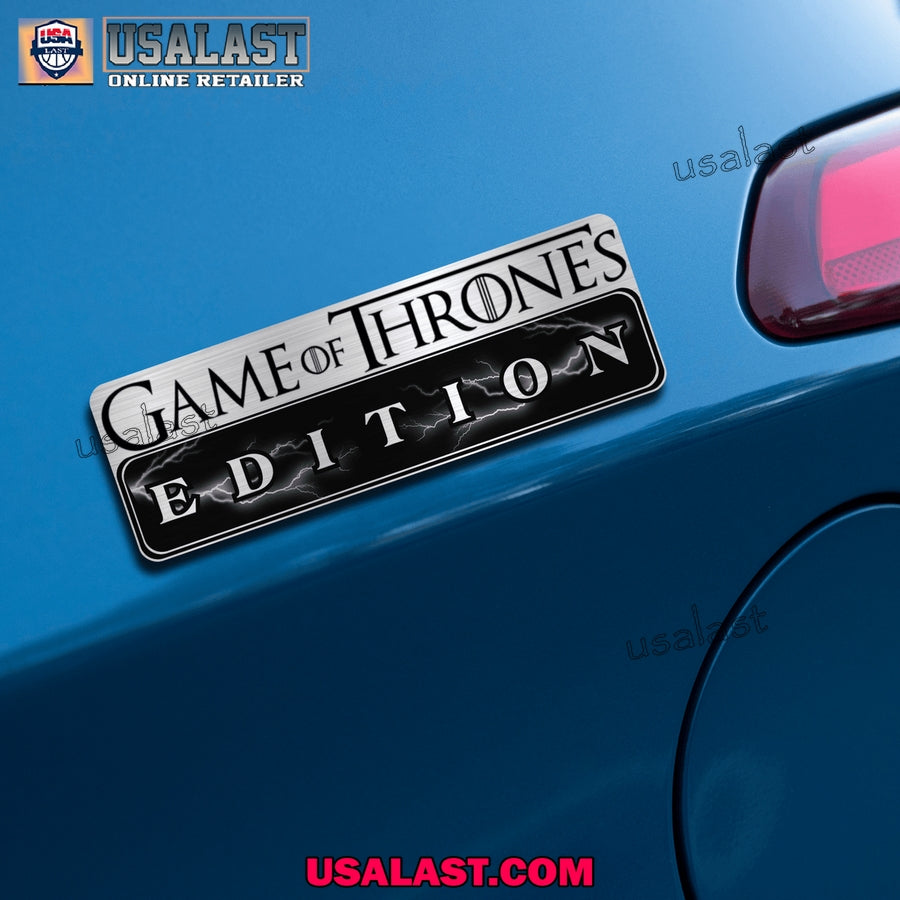 Game Of Thrones Edition Laser Engraved Car Name Badge