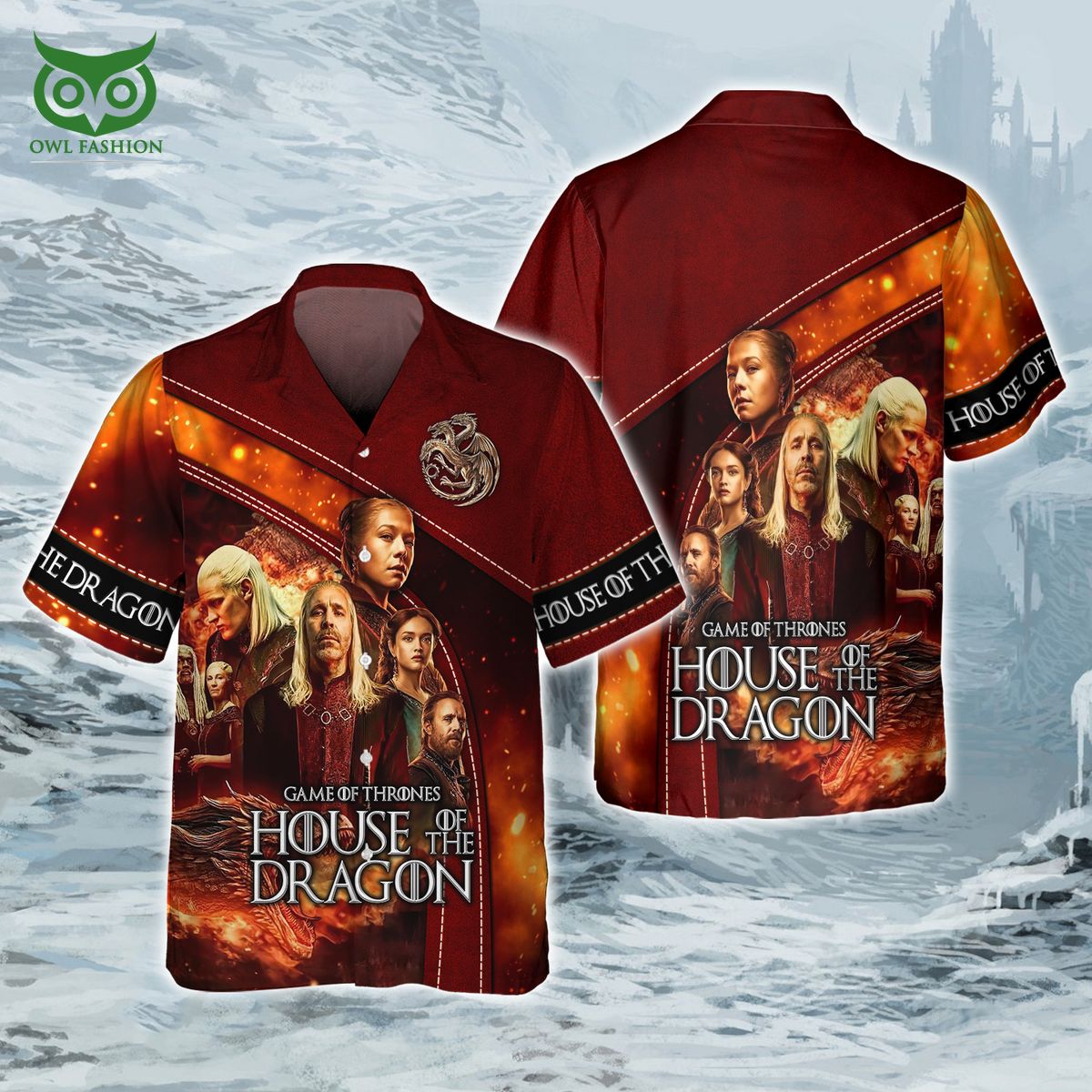Game Of Thrones House Of The Dragon 3D Zipper Hoodie
