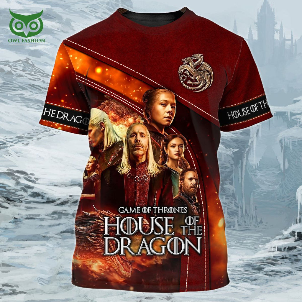 Game Of Thrones House Of The Dragon 3D Zipper Hoodie