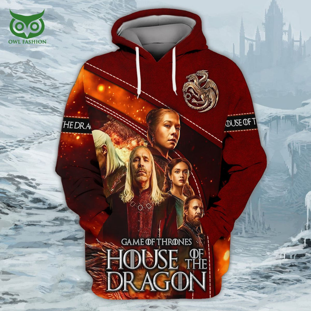 Game Of Thrones House Of The Dragon 3D Zipper Hoodie