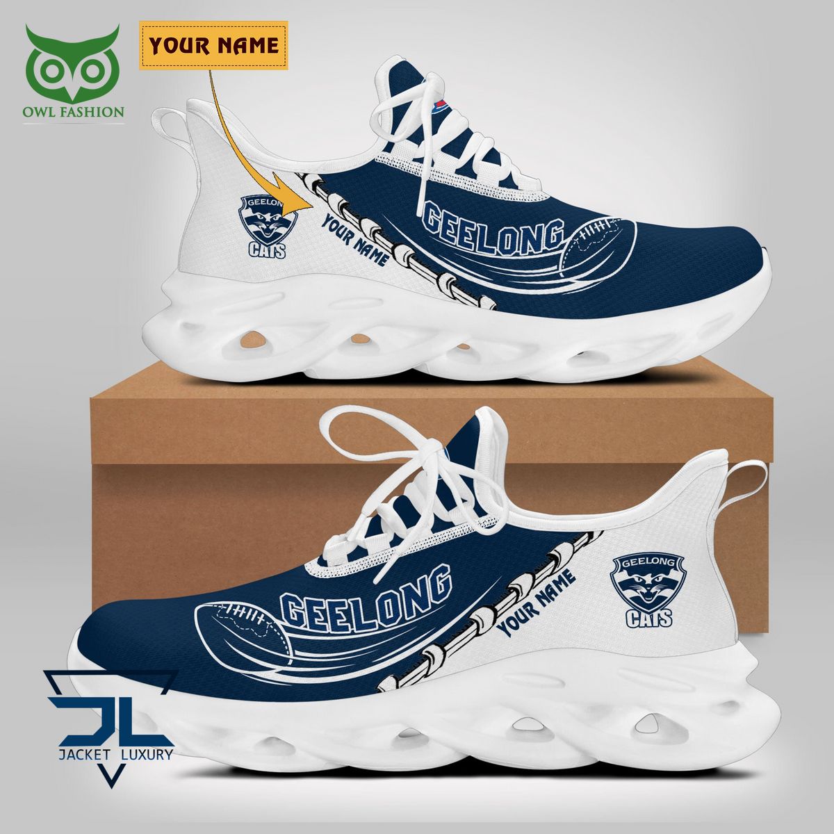 Geelong Football Club AFL Personalized Max Soul Shoes
