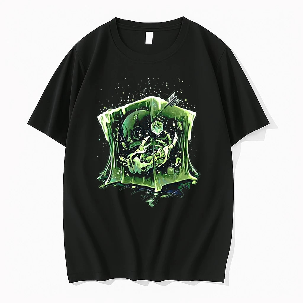Gelatinous Cube Dungeons And Dragons Tabletop Rpg Skull Skeleton Dice 20 0 Tshirts Sweater