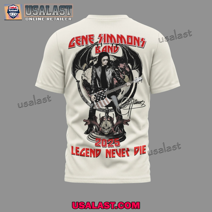 Gene Simmons Band 2025 Legend Never Die 3D Shirt