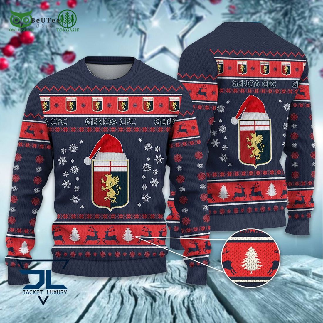 Genoa CFC Football Lega Serie A Ugly Sweater