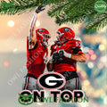 Georgia Bulldogs Football on Top Monroe Freeling Plastic Ornament for fan