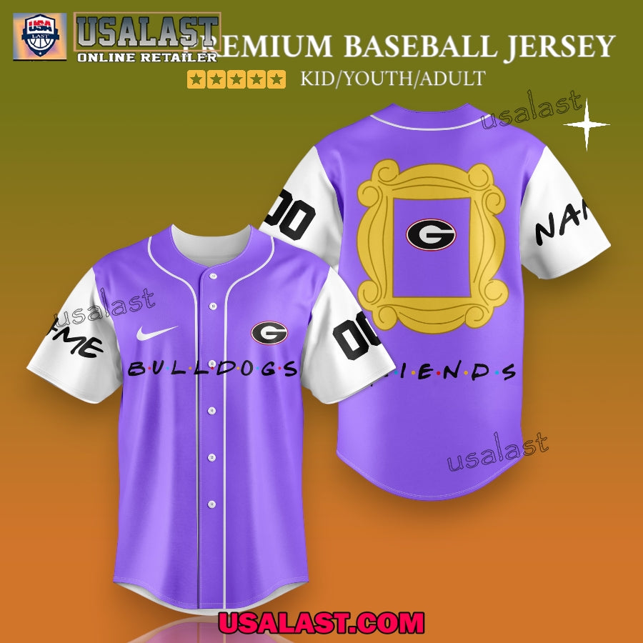 Georgia Bulldogs Friends Baseball Jersey Shirt