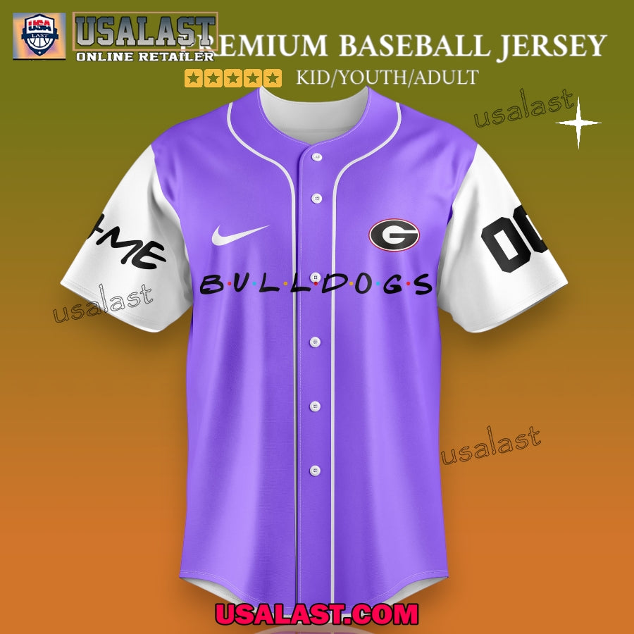 Georgia Bulldogs Friends Baseball Jersey Shirt