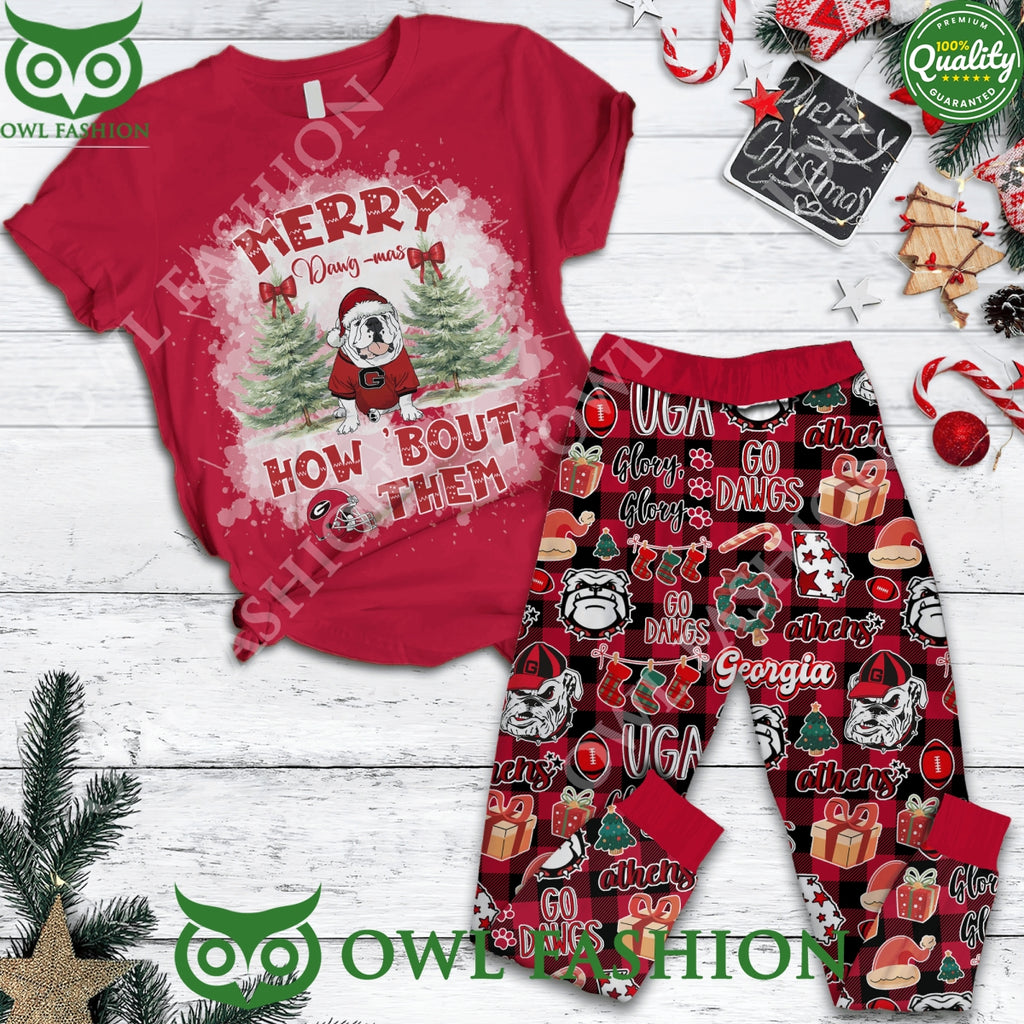 Georgia Bulldogs Merry Dawg-mas How ‘Bout Them Pajamas