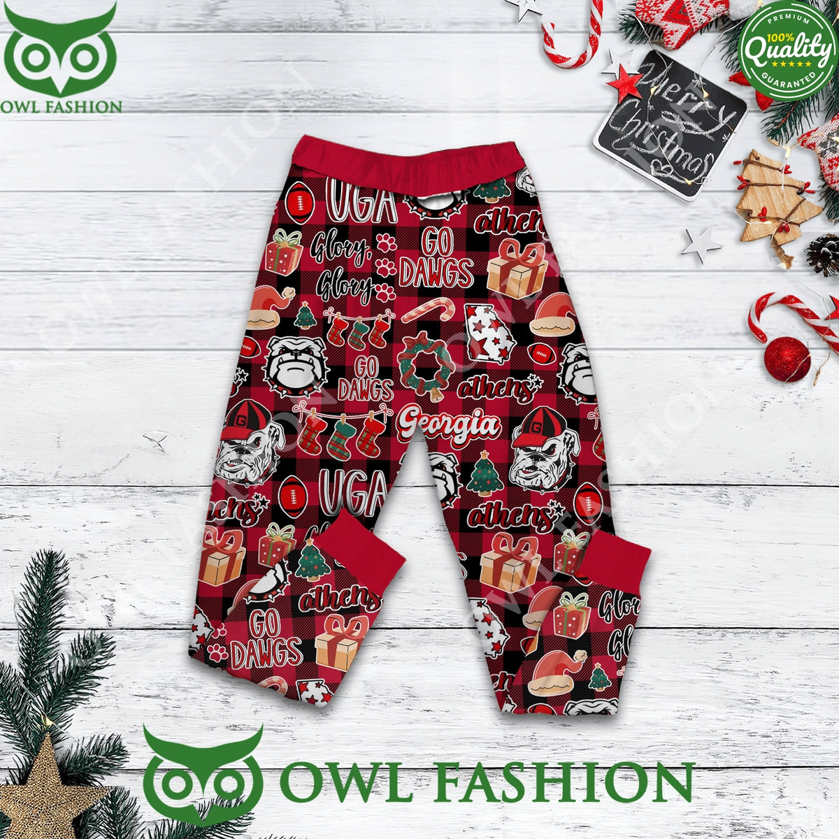 Georgia Bulldogs Merry Dawg-mas How ‘Bout Them Pajamas