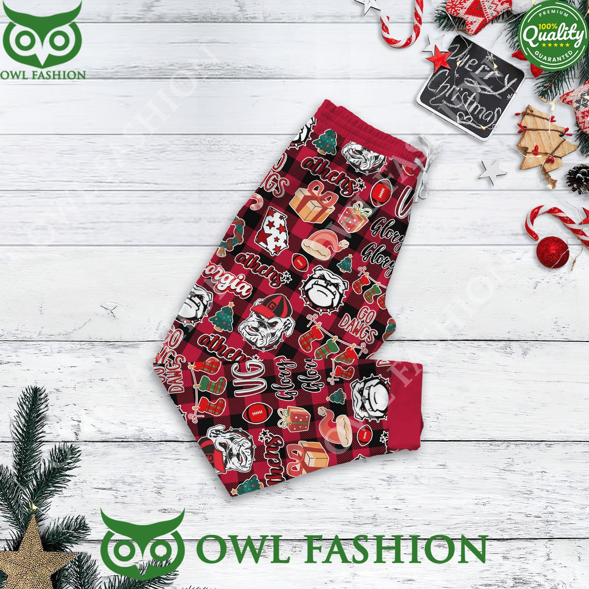 Georgia Bulldogs Merry Dawg-mas How ‘Bout Them Pajamas