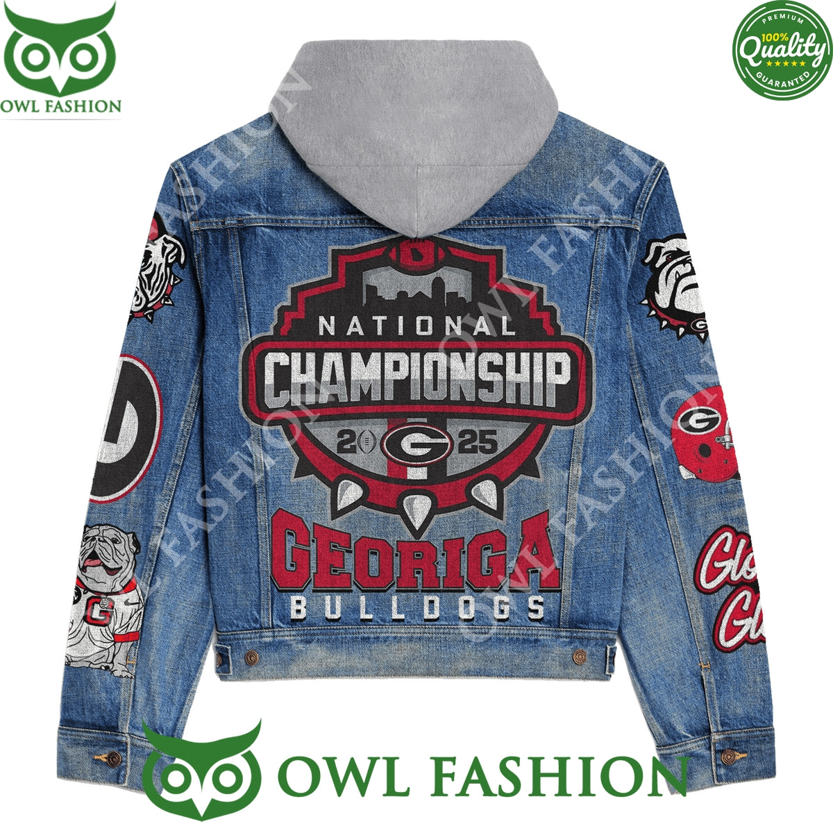 Georgia Bulldogs National Championship 2025 Denim Jacket