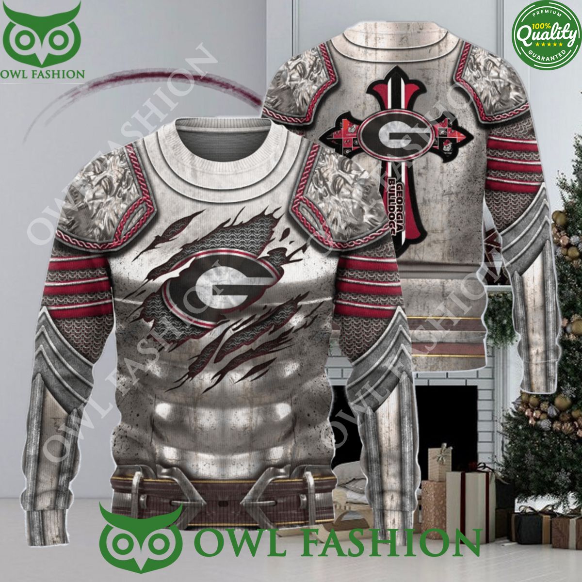 Georgia Bulldogs NCAA Ancient Style Christmas Sweater Jumper