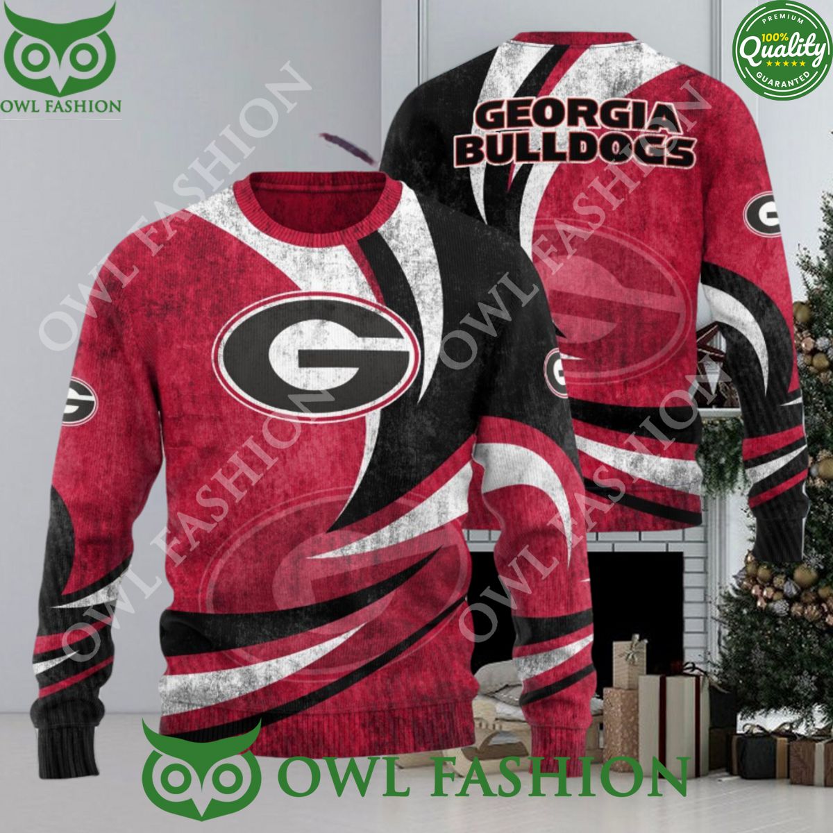 Georgia Bulldogs NCAA Hot Style Knitted Christmas Sweater Jumper