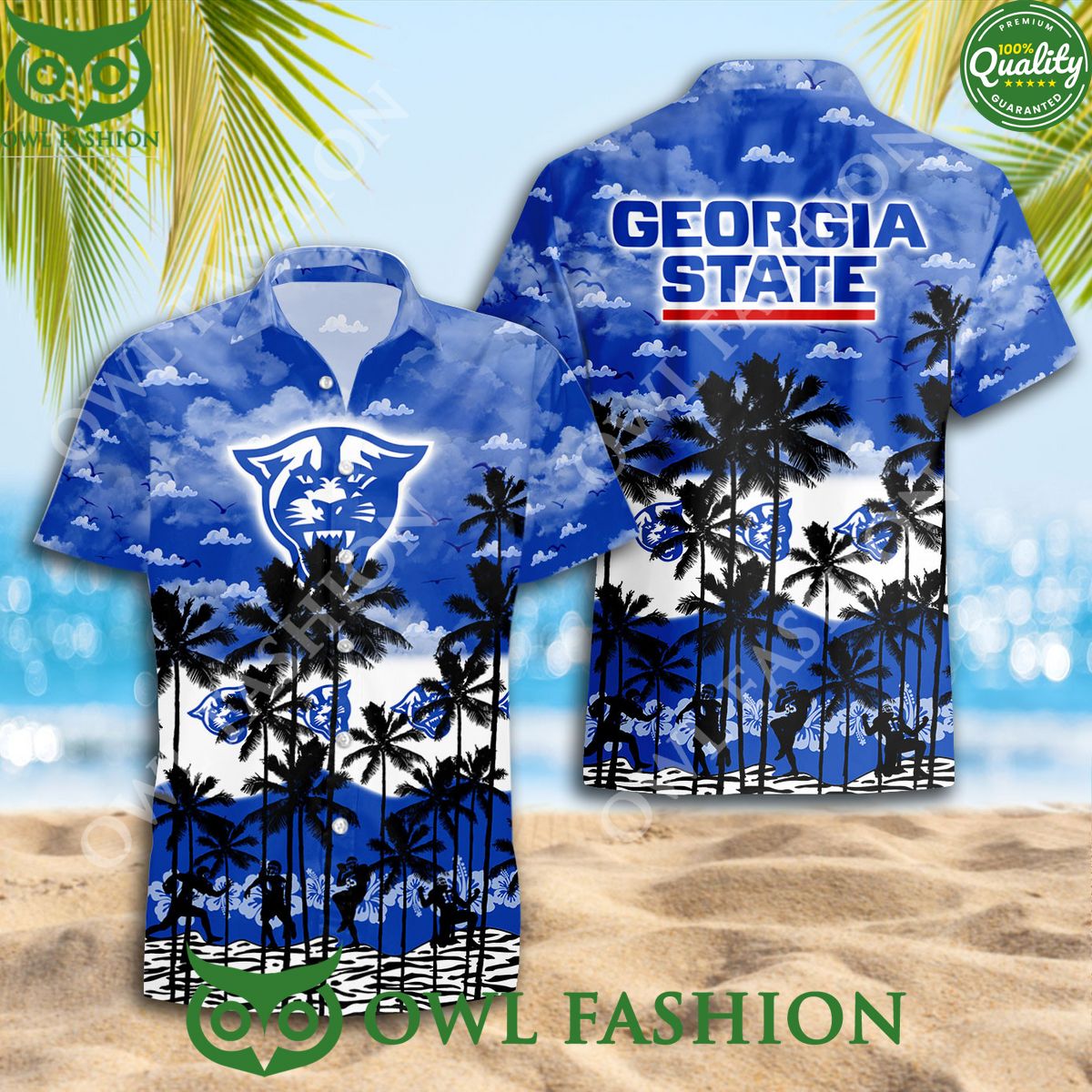 Georgia State Panthers Fan Designed NCAA Hawaiian Shirt