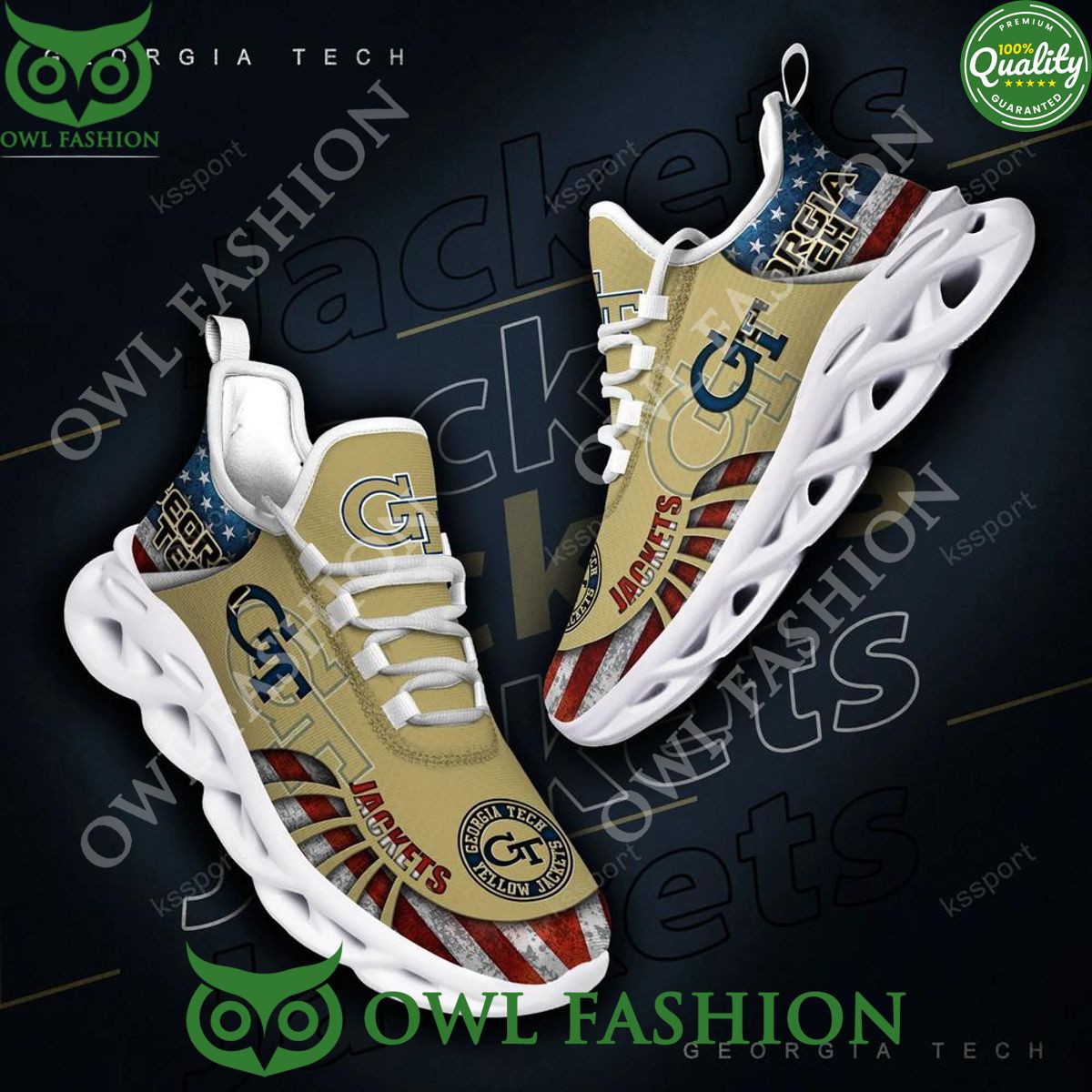 Georgia Tech Yellow Jackets basketball Max Soul Clunky Shoes