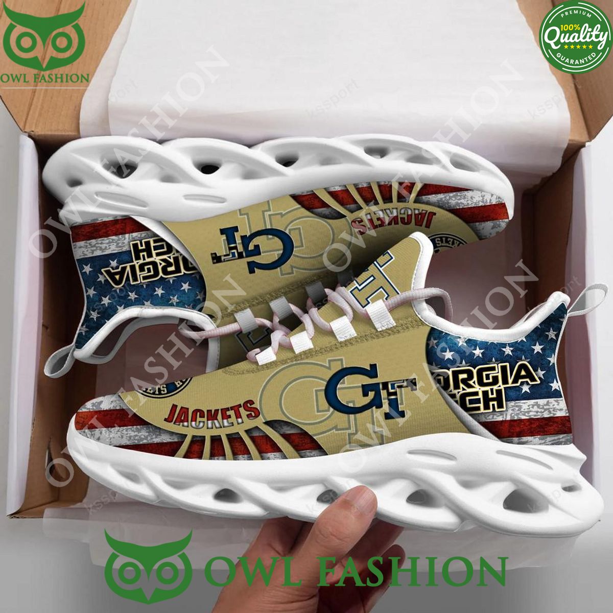 Georgia Tech Yellow Jackets basketball Max Soul Clunky Shoes