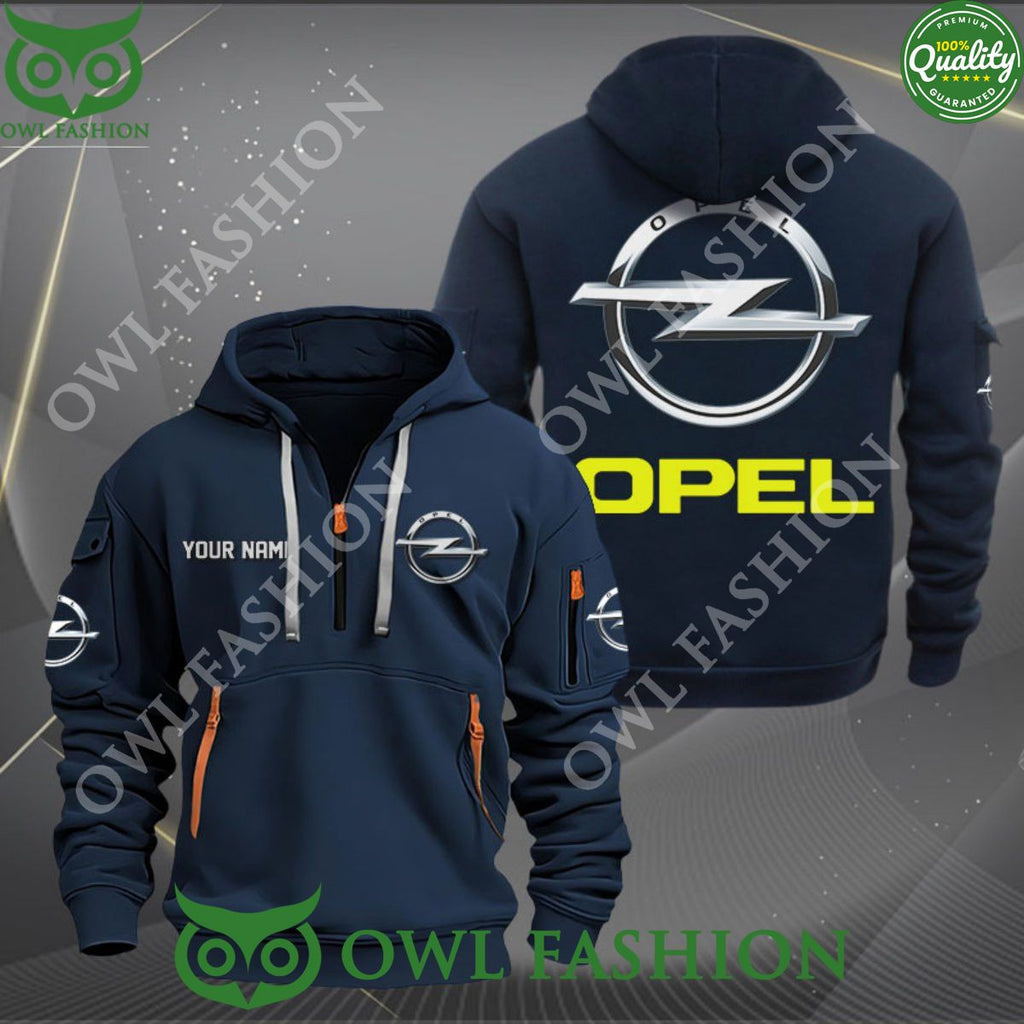 German automobile manufacturer Opel Personalized 2d half zipper hoodie