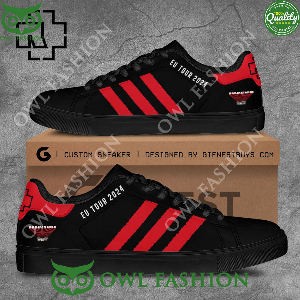 German Neue Deutsche Härte band Rammstein Black Stan Smith Shoes