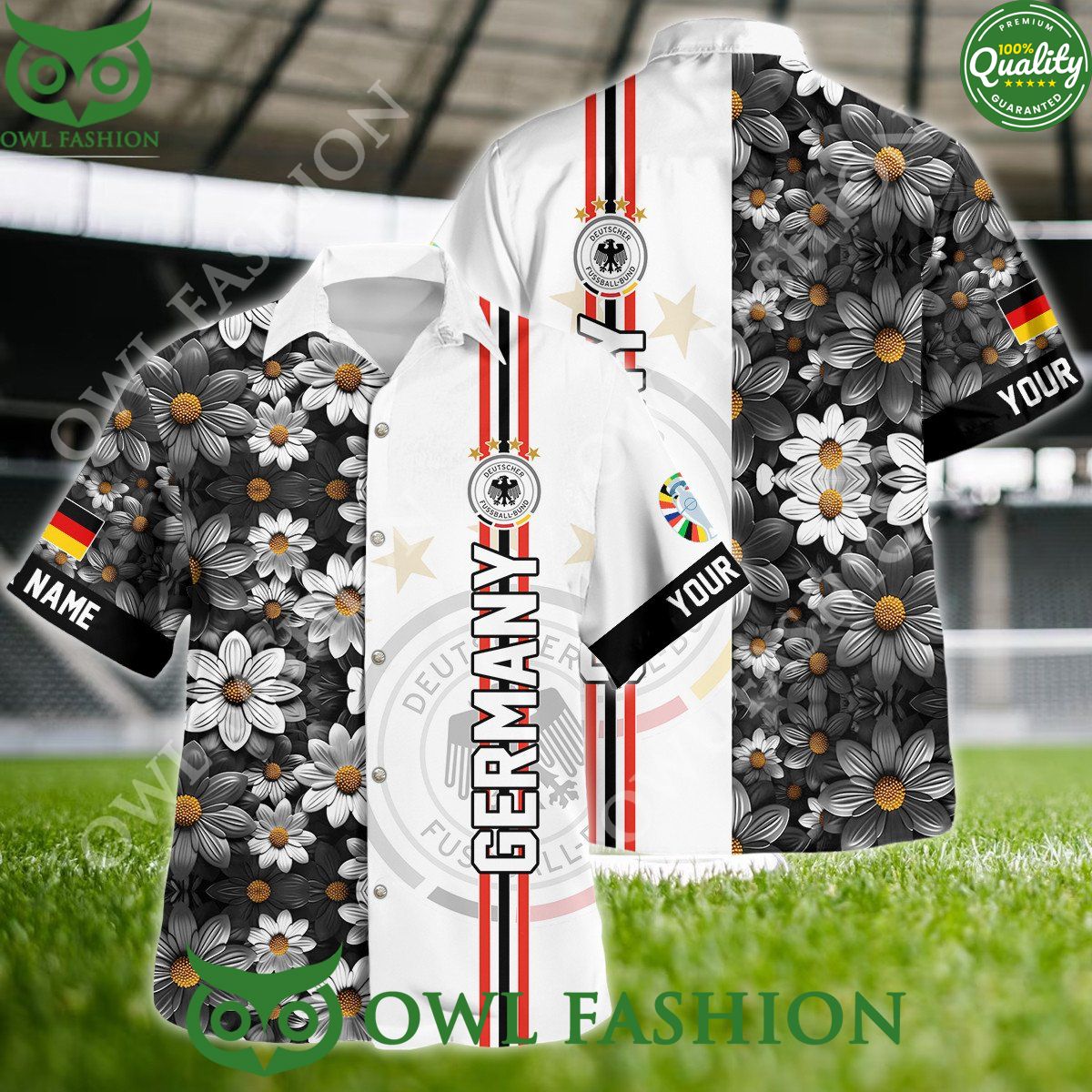 Germany Custom Name UEFA Euro 2024 Summer Hawaiian Shirt