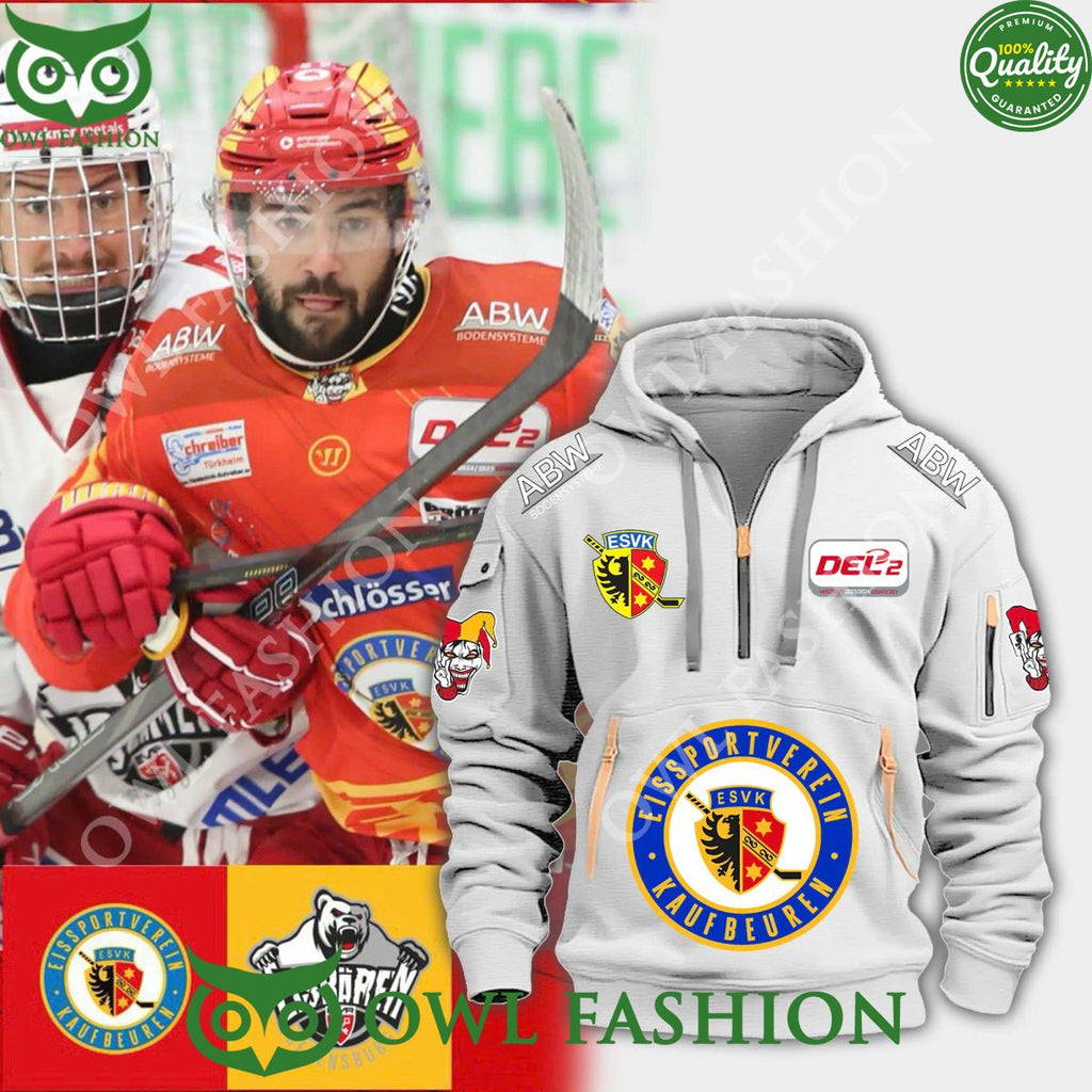 Germany ESV Kaufbeuren ice hockey team Half zipper hoodie