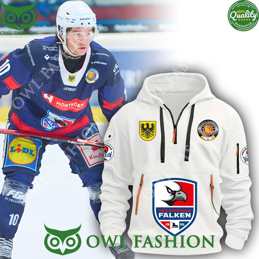Germany Heilbronner Falken ice hockey team half zipper hoodie