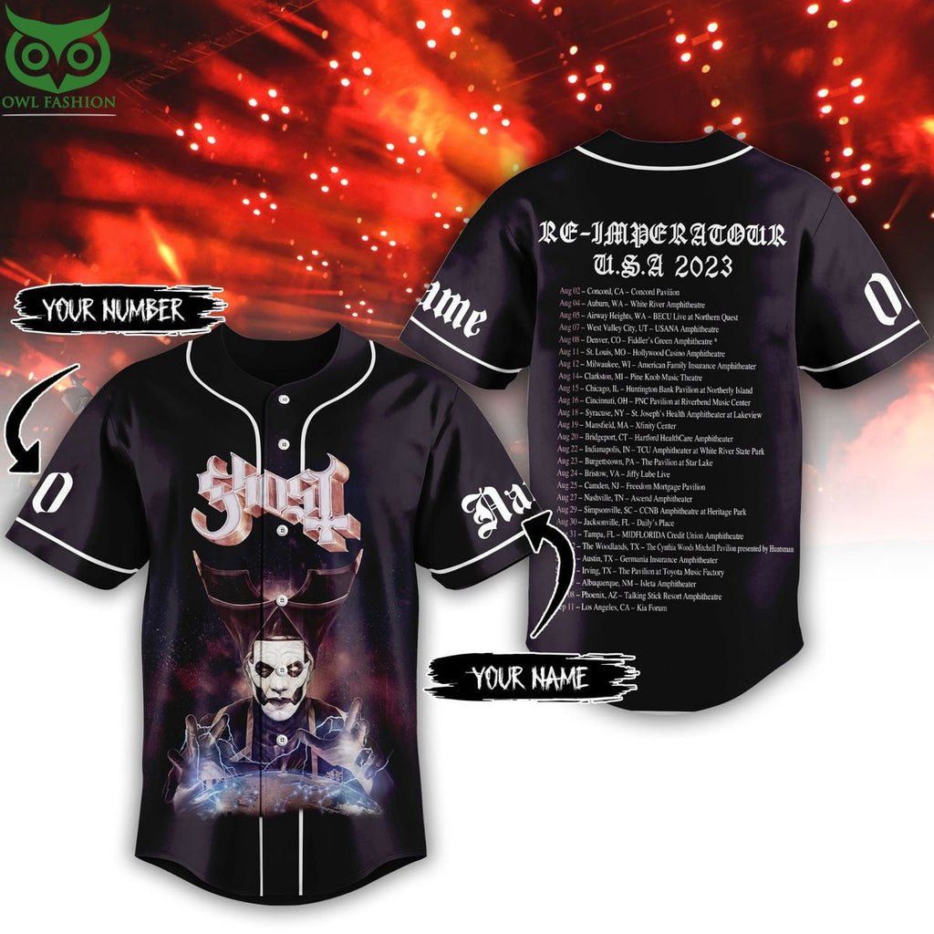 Ghost Rock Band Tour Customized Baseball Jersey Shirt